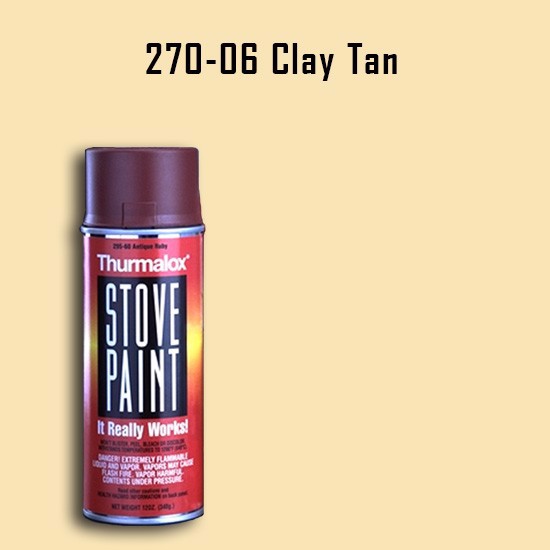 Heat Resistant Paint Colors  - Thurmalox Clay Tan Wood Stove Paint - 12 oz. Aerosol Spray Can