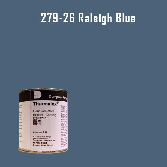 Fireplace Paint Colors  - Thurmalox Raleigh Blue High Temperature Stove Paint - 1 Quart Can