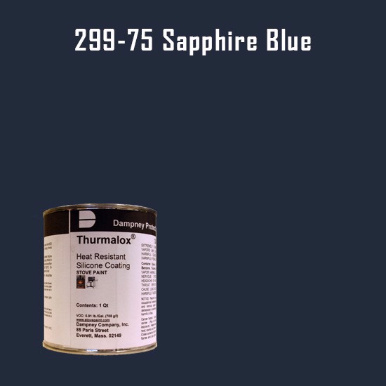 Heat Resistant Paint Colors  - Thurmalox Sapphire Blue High Temperature Stove Paint - 1 Quart Can