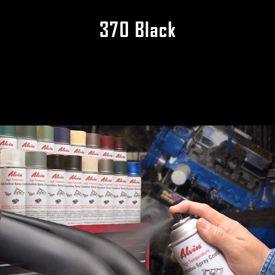 High Temperature Coatings - Alvin Products Black High Heat Automotive Engine Spray Paint - 12 oz. Aerosol Spray Can