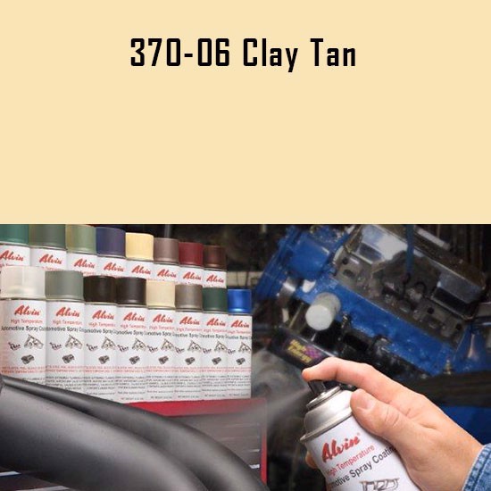High Temp Primer and Paint - Alvin Products Clay Tan High Heat Automotive Engine Spray Paint - 12 oz. Aerosol Spray Can