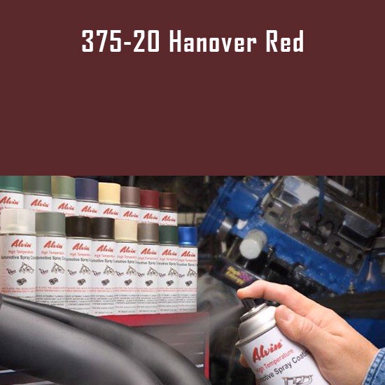 Heat Resistant Paint Colors  - Alvin Products Hanover Red High Heat Automotive Engine Spray Paint - 12 oz. Aerosol Spray Can
