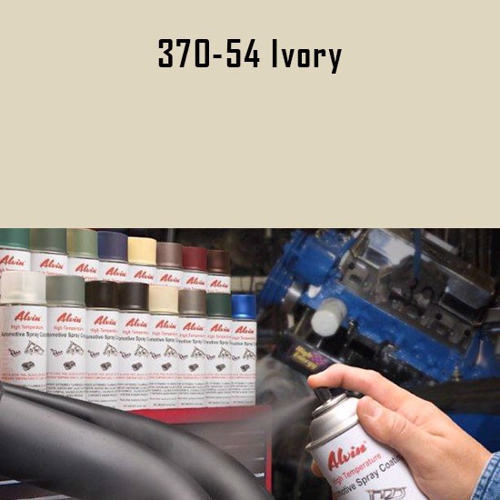 Brake Caliper Paint - Alvin Products Ivory High Heat Automotive Engine Spray Paint - 12 oz. Aerosol Spray Can