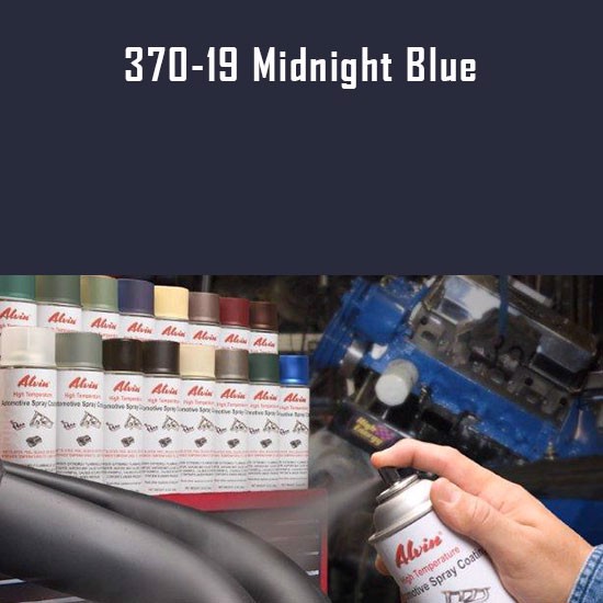 High Temperature Coatings - Alvin Products Midnight Blue High Heat Automotive Engine Spray Paint - 12 oz. Aerosol Spray Can
