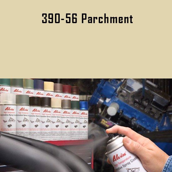 High Temp Primer and Paint - Alvin Products Parchment High Heat Automotive Engine Spray Paint - 12 oz. Aerosol Spray Can