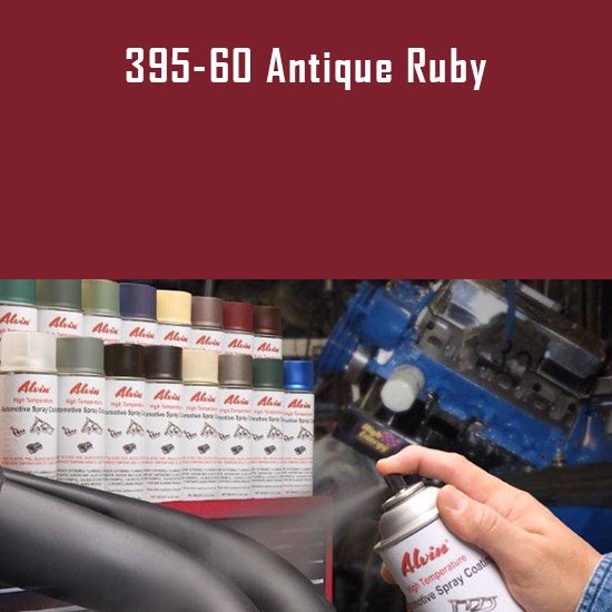 High Heat Coating - Alvin Products Antique Ruby High Heat Automotive Engine Brush or Spray Paint - 1 Quart Can