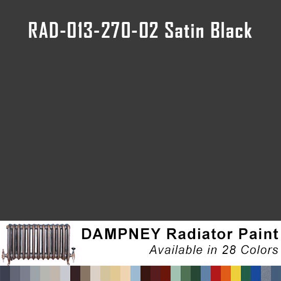 High Temperature Radiator Paint Colors  - Thurmalox® 200 Series Satin Black Radiator Paint - 12 Oz Aerosol Can