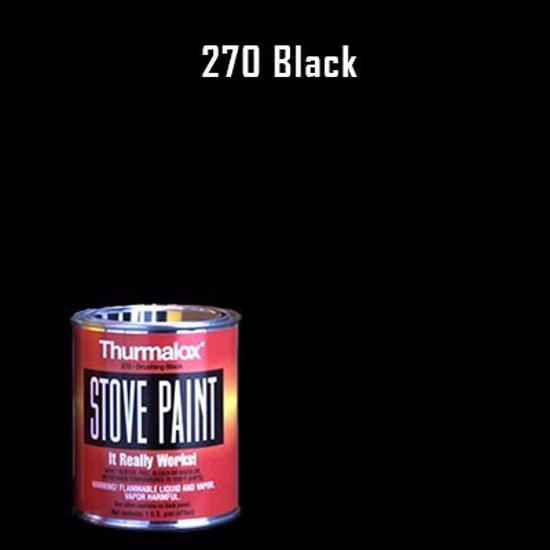 Thurmalox Black Stove Paint - Pint Can 