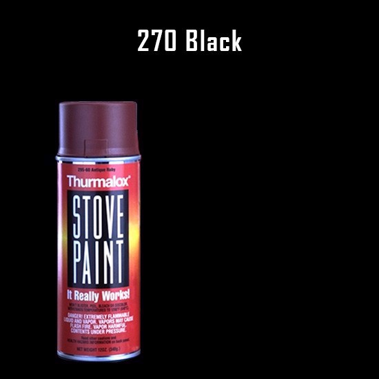 Thurmalox Flat Black Stove Paint - 12 oz. Aerosol Spray Can
