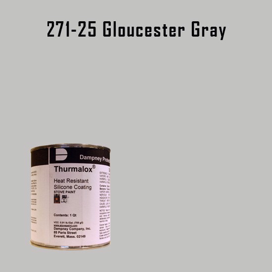 Thurmalox Gloucester Grey High Temperature Stove Paint - 1 Quart Can 