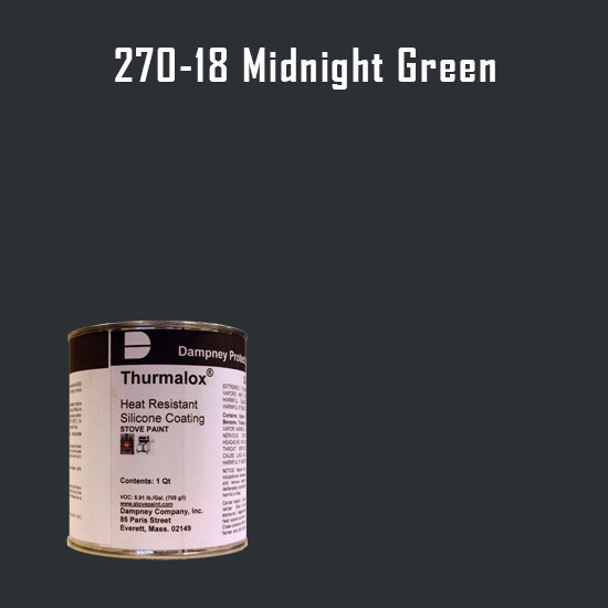 Thurmalox Midnight Green High Temperature Stove Paint - 1 Quart Can 