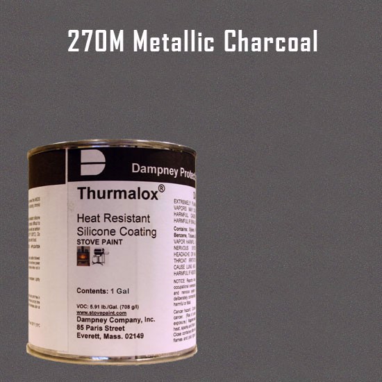 Thurmalox Metallic Charcoal High Temperature Stove Paint - 1 Gallon Can