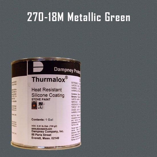Thurmalox Metallic Green High Temperature Stove Paint - 1 Gallon Can