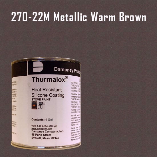 Thurmalox Metallic Warm Brown High Temperature Stove Paint - 1 Gallon Can