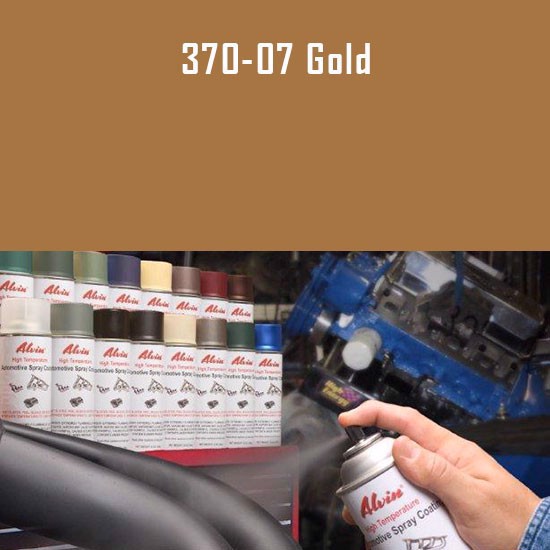 Alvin Products Gold High Heat Automotive Engine Spray Paint - 12 oz. Aerosol Spray Can