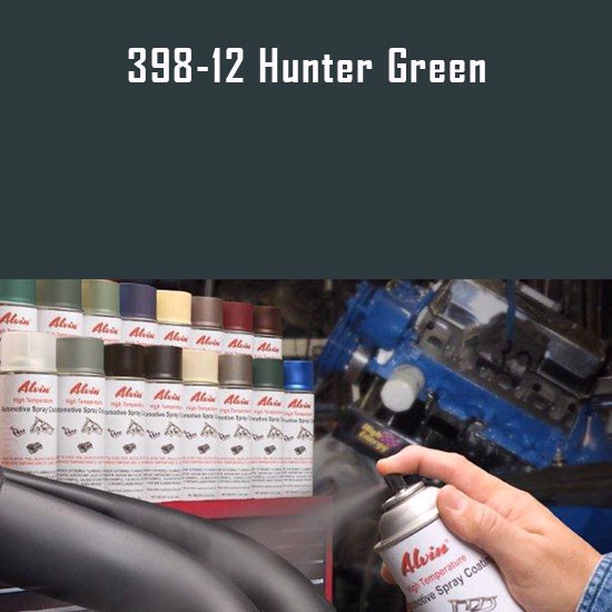 Alvin Products Hunter Green High Heat Automotive Engine Spray Paint - 12 oz. Aerosol Spray Can