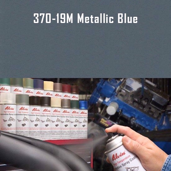 Alvin Products Metallic Blue High Heat Automotive Engine Spray Paint - 12 oz. Aerosol Spray Can