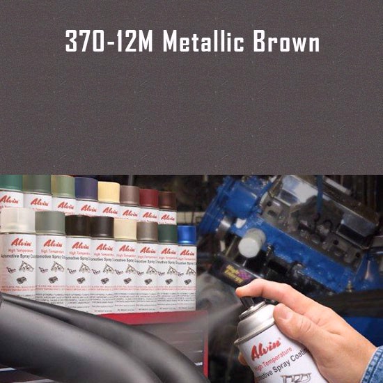 Alvin Products Metallic Brown High Heat Automotive Engine Spray Paint - 12 oz. Aerosol Spray Can