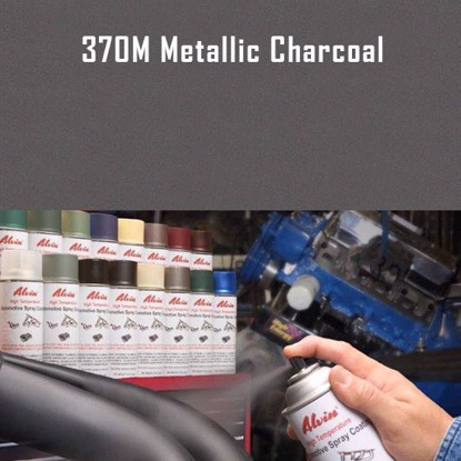 Alvin Products Metallic Charcoal High Heat Automotive Engine Spray Paint - 12 oz. Aerosol Spray Can