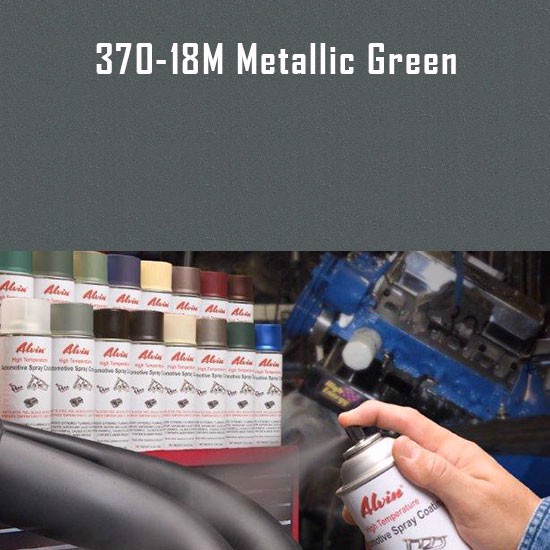 Alvin Products Metallic Green High Heat Automotive Engine Spray Paint - 12 oz. Aerosol Spray Can