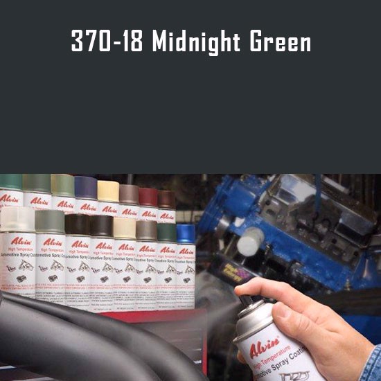 Alvin Products Midnight Green High Heat Automotive Engine Spray Paint - 12 oz. Aerosol Spray Can