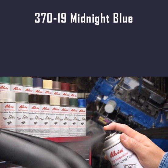 Alvin Products Midnight Blue High Heat Automotive Engine Brush or Spray Paint - 1 Quart Can