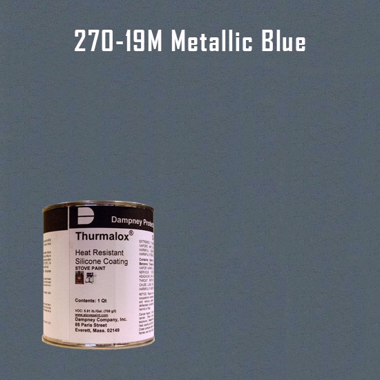 Thurmalox Metallic Blue High Temperature Stove Paint - 1 Quart Can